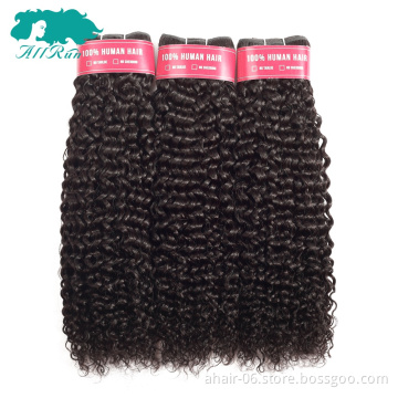 professional black kinky virgin curly human hair bundles